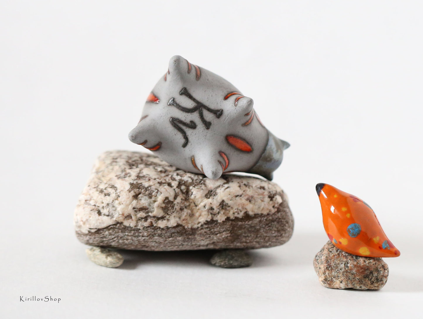 Miniature Cat figurine, Ceramic cat sculpture, Small black kitten, Table decoration, Handmade Art, Collectible, Cat lover gift MADE TO ORDER