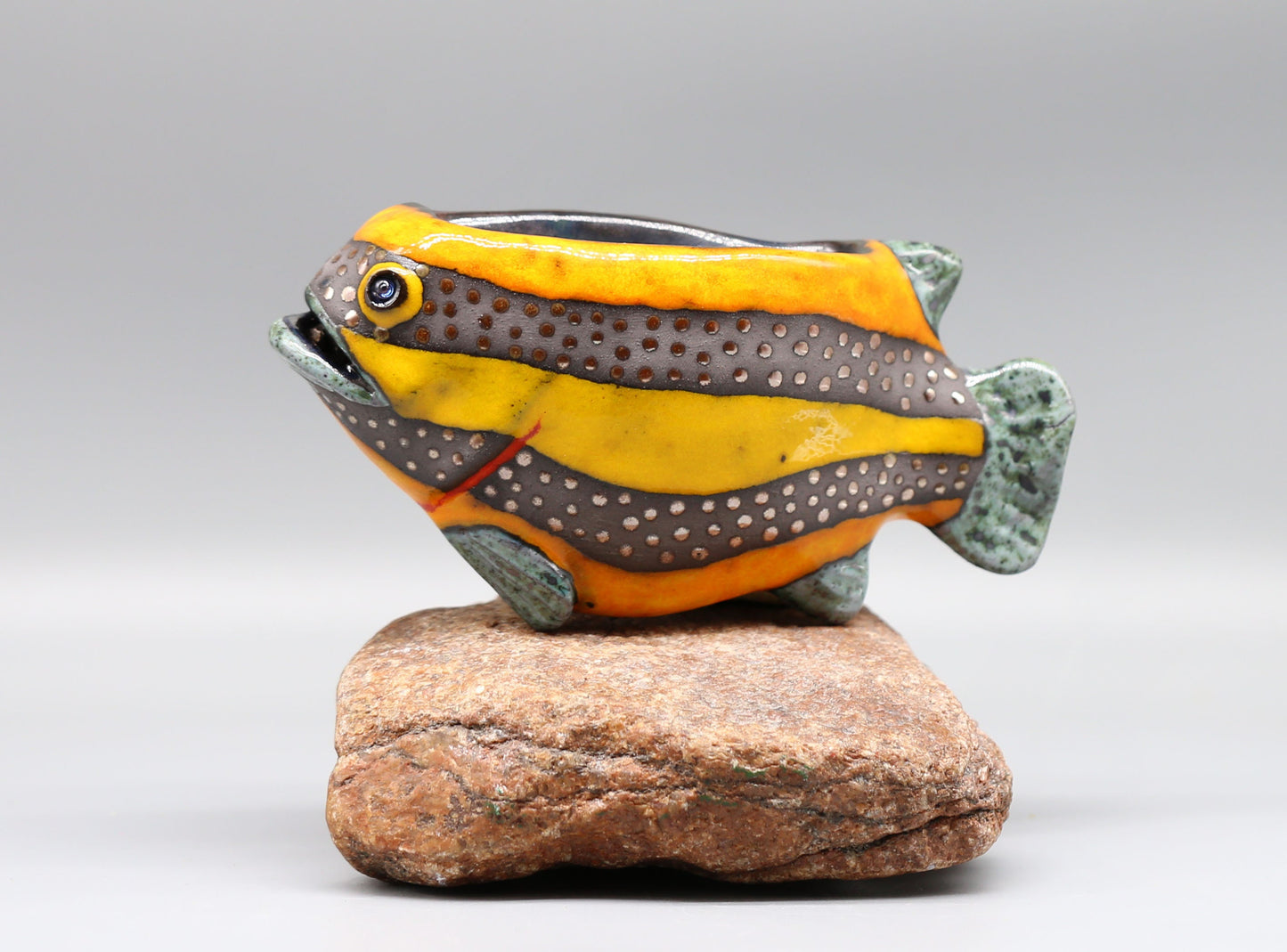 Creative Ceramic Fish Wall Hanging, Handmade Vase Art MADE TO ORDER