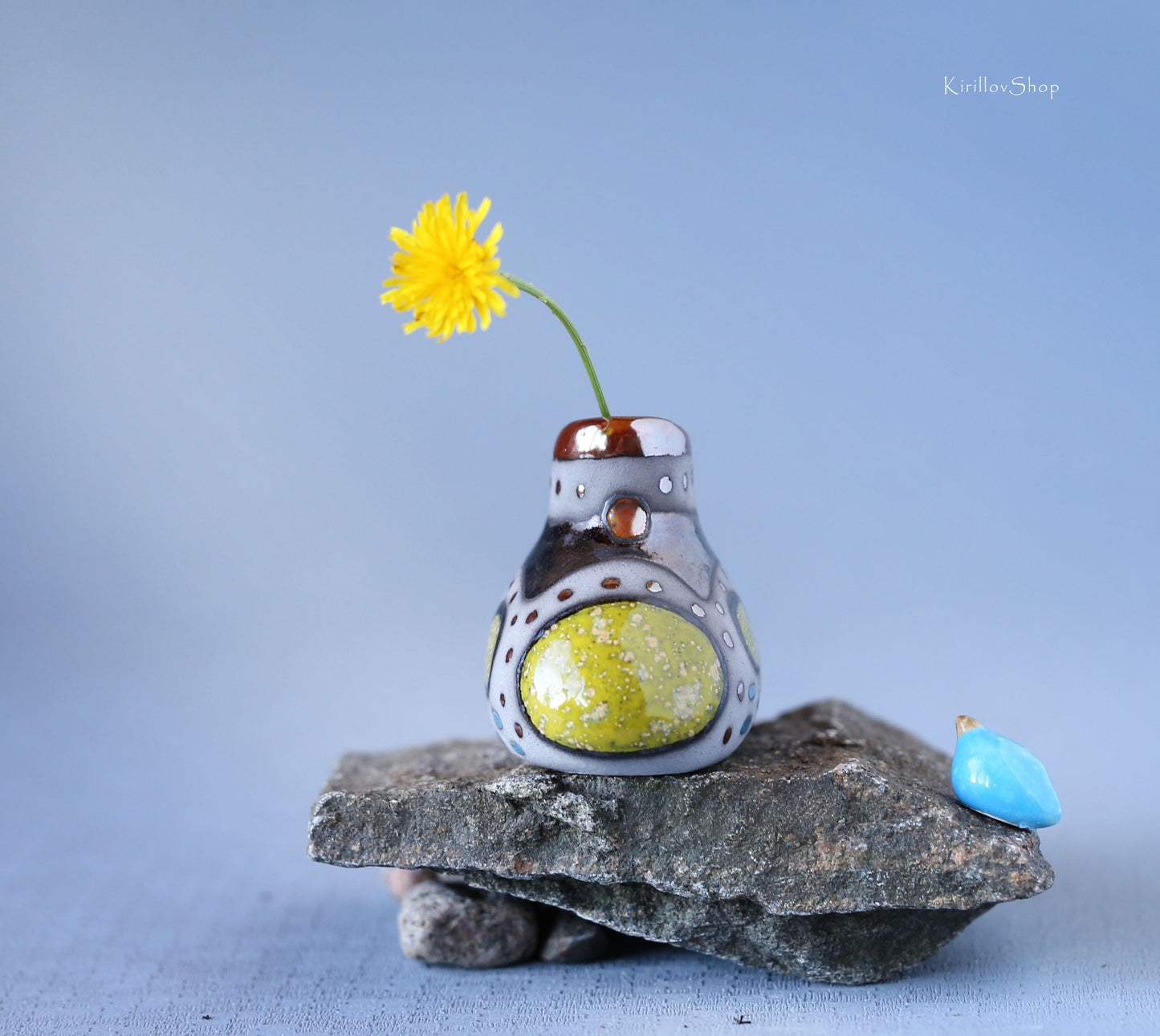 Handmade Mini Ceramic Vase – Dried Flower Decor