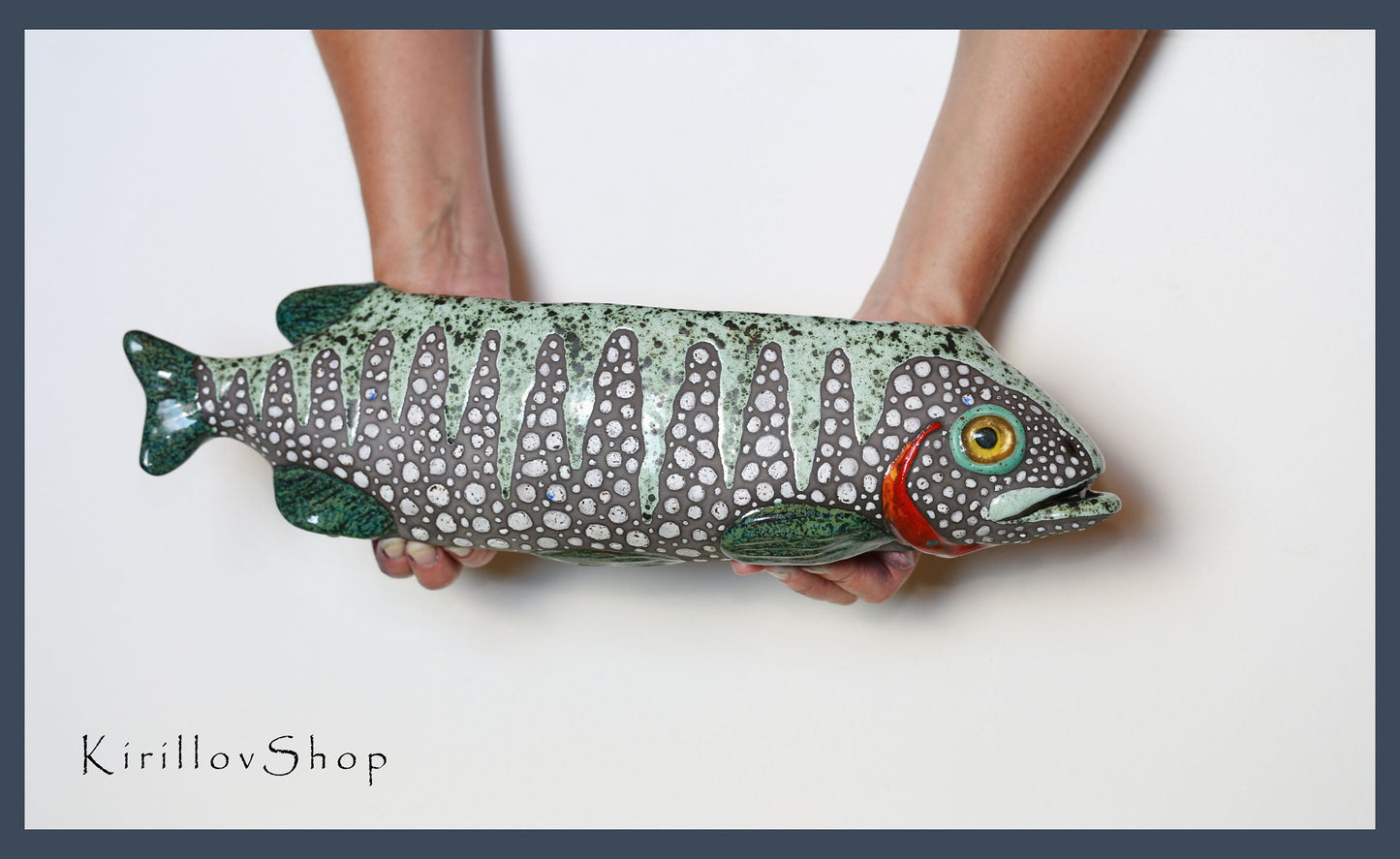 Handmade Ceramic Fish Vase: Wall Decor Hanging Planter