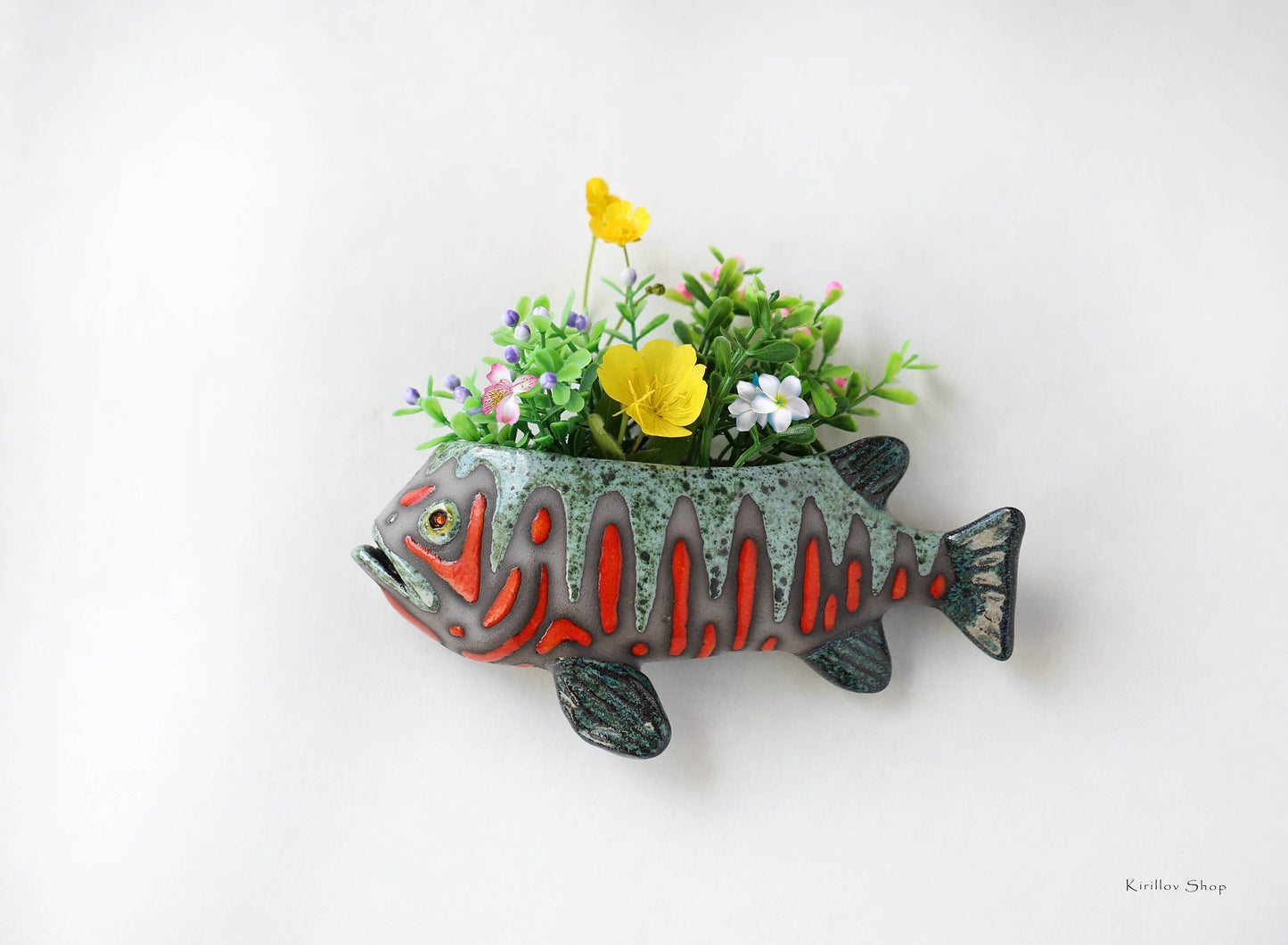 Handmade Ceramic Wall Vase – Planter for Flowers or Plants