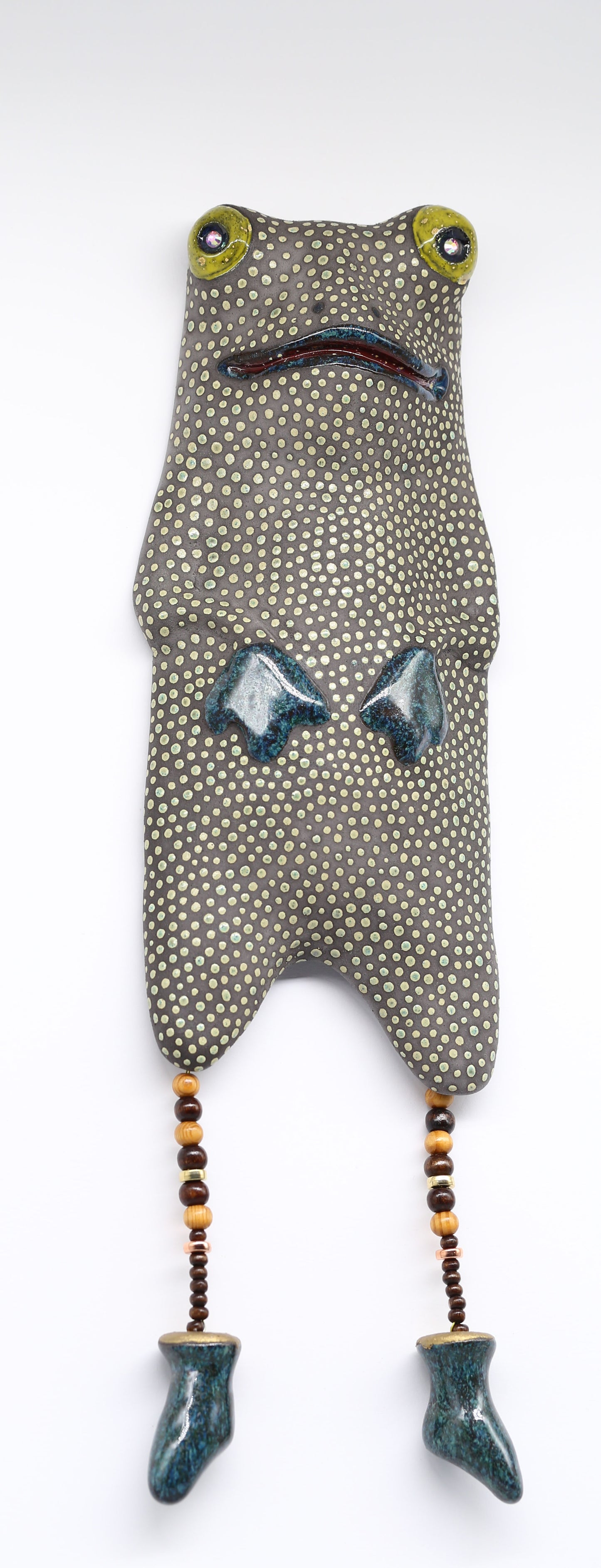 Ceramic Frog Wall Hanging | Eco-style Decor | Original Gift for Nature Lovers | Handmade Hanging Decor| Frog Wall Art