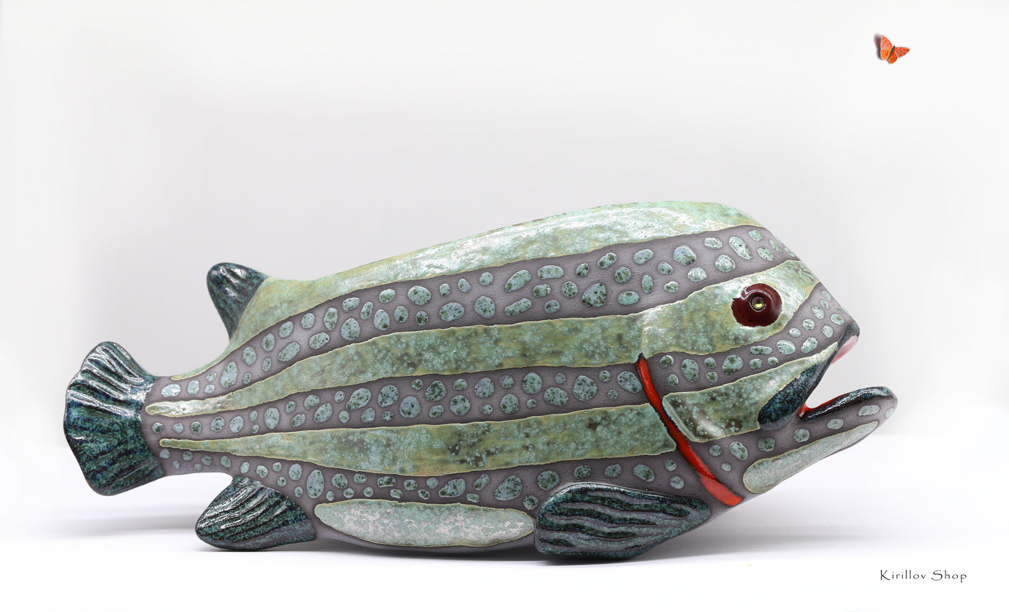 Handmade Ceramic Fish Wall Vase, Hanging Flower Vase, Unique Home Decor, Gift for Nautical Lovers, Unique Pottery Sculpture, Fish Wall Art