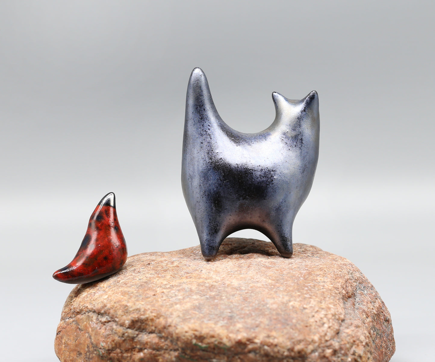 Handmade Ceramic Cat Sculpture – Unique Clay Art by Valery Kirillov