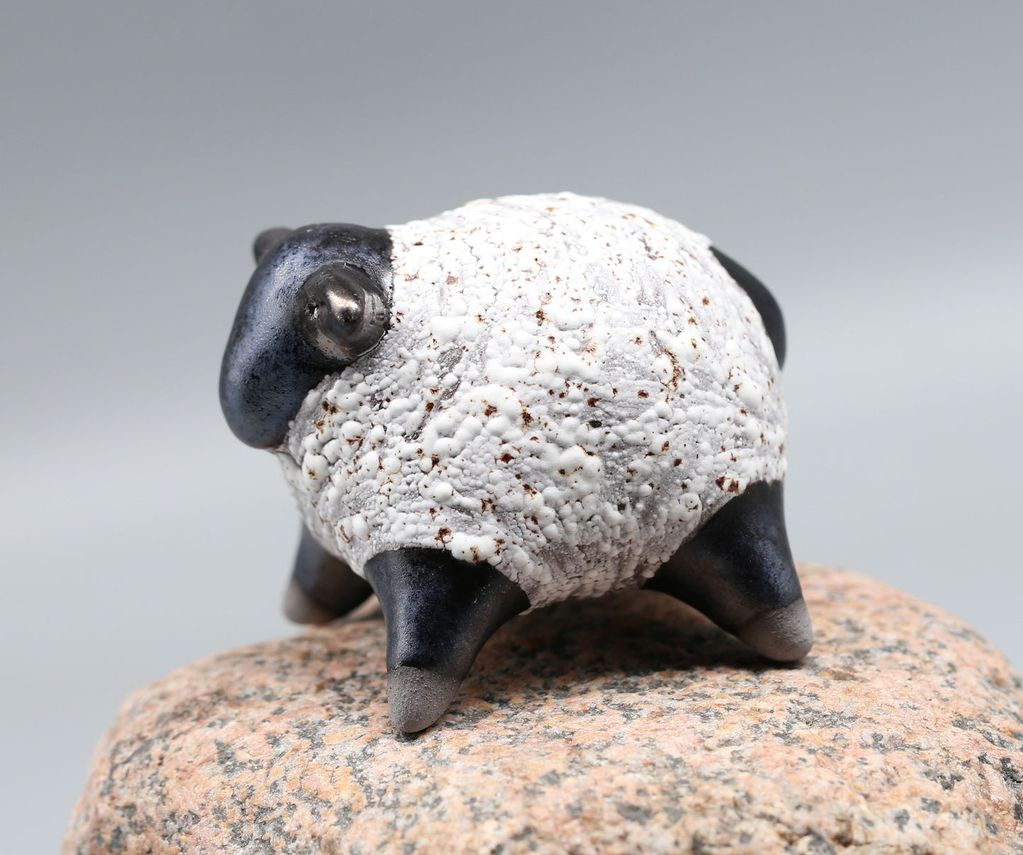 Handmade Ceramic Sheep Figurine – Clay Animal Sculpture, Cute Home Decor, Unique Gift