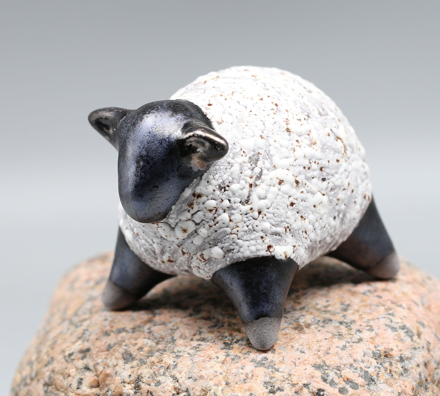 Handmade Ceramic Sheep Figurine – Clay Animal Sculpture, Cute Home Decor, Unique Gift