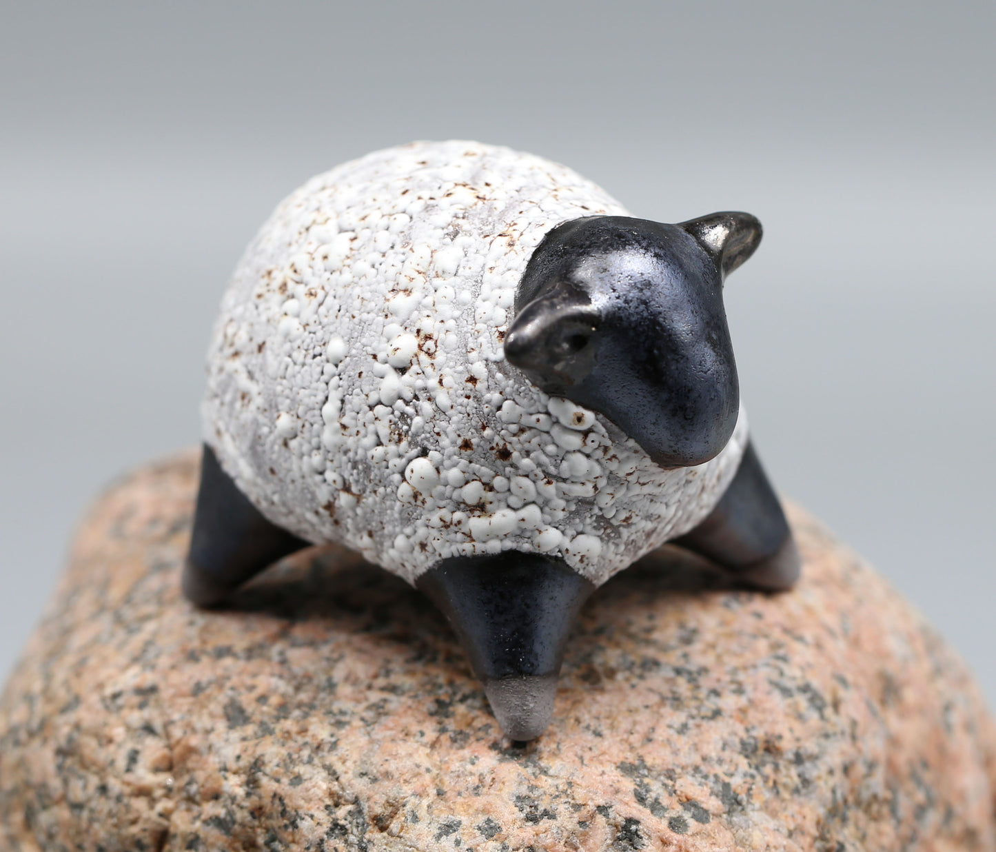Handmade Ceramic Sheep Figurine – Clay Animal Sculpture, Cute Home Decor, Unique Gift