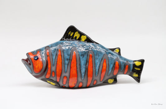 Ceramic fish wall decor, Handmade, Fisherman gift, Home decor