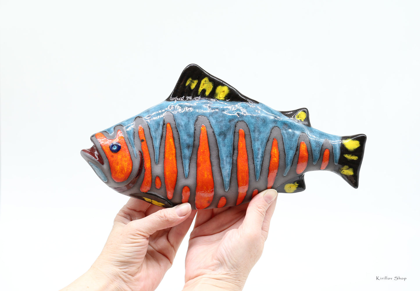 Ceramic fish wall decor, Handmade, Fisherman gift, Home decor