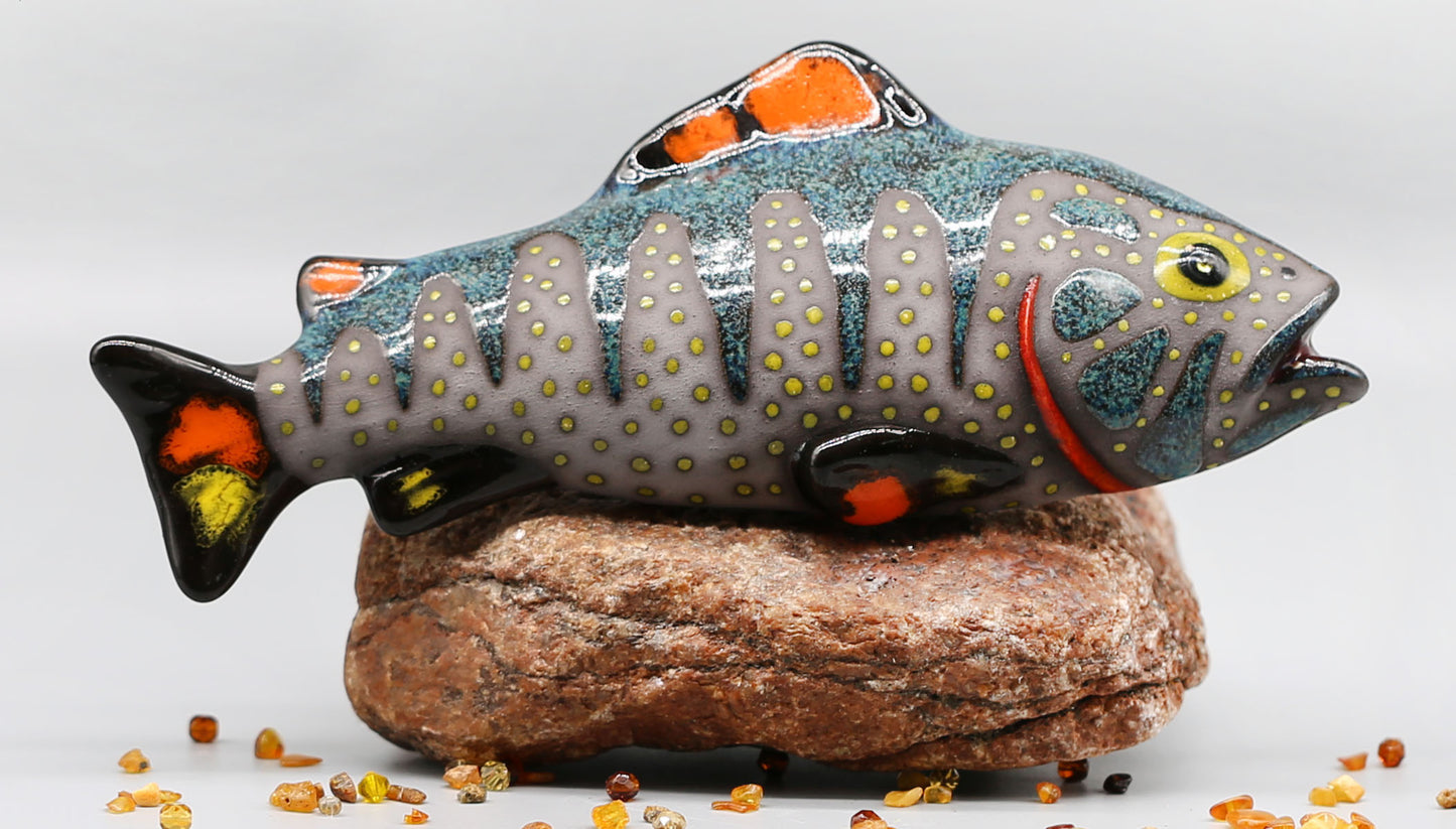 Ceramic fish wall decor, Handmade, Fisherman's gift, Home decor, Clay Art