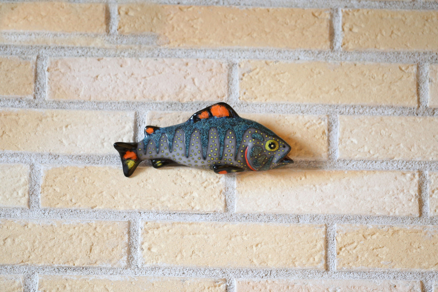 Ceramic fish wall decor, Handmade, Fisherman's gift, Home decor, Clay Art