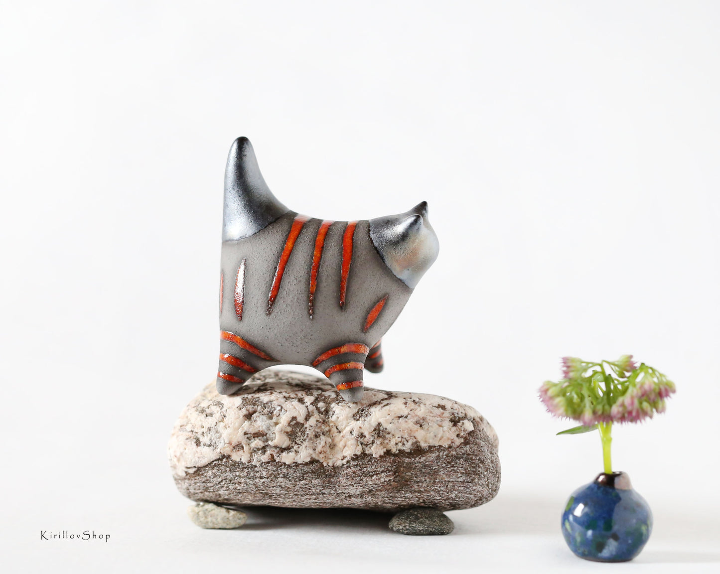 Ceramic Art Sculpture "Little Cat"