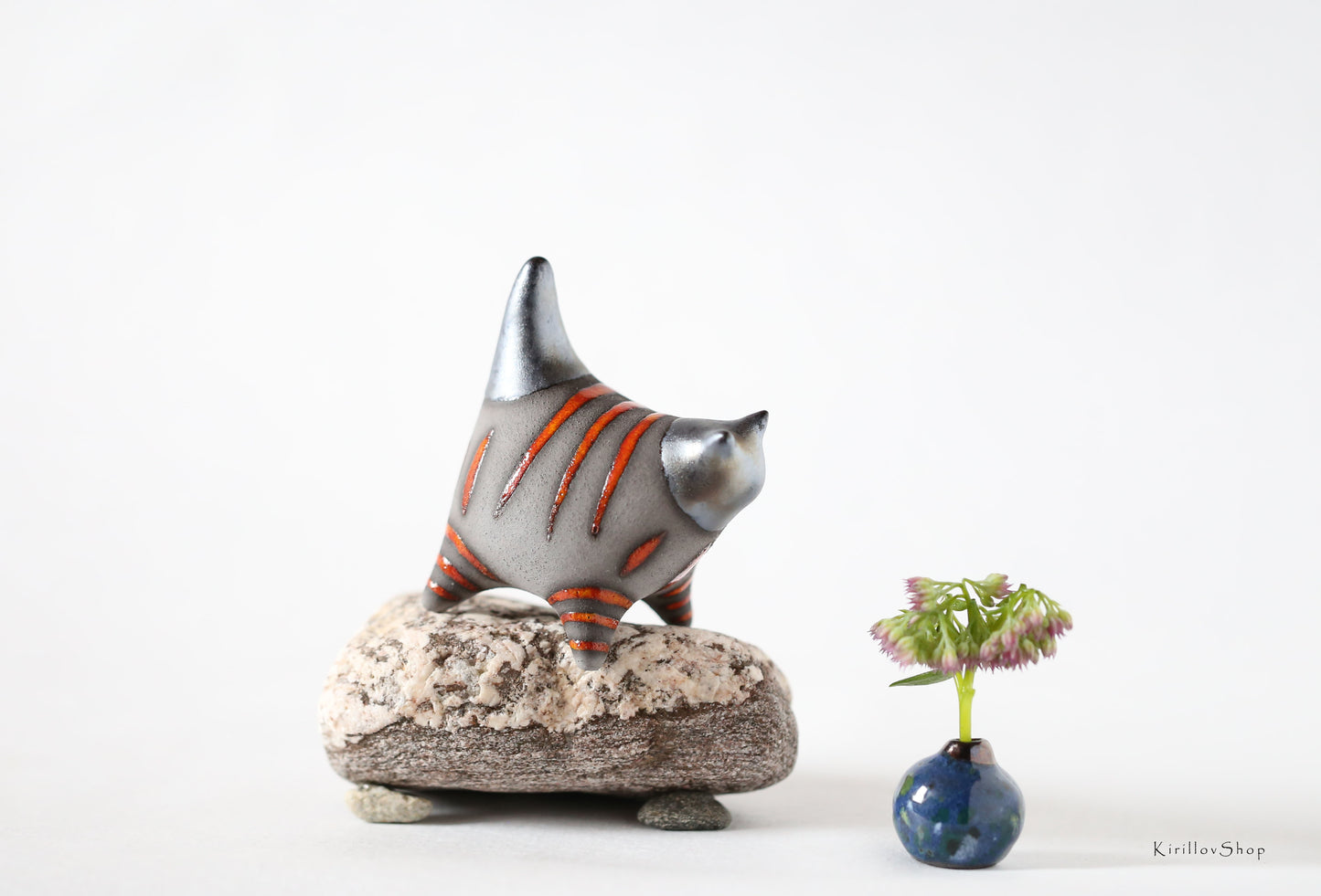 Ceramic Art Sculpture "Little Cat"