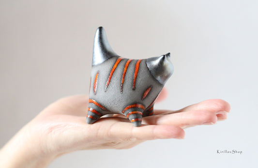 Ceramic Art Sculpture "Little Cat"
