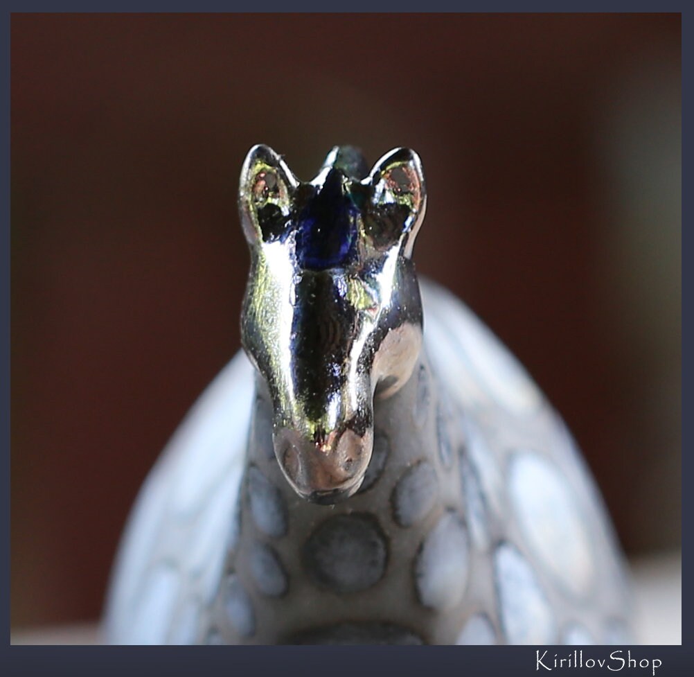 Handmade Ceramic Horse Sculpture: Bronze Glaze, Horse Lover Gift
