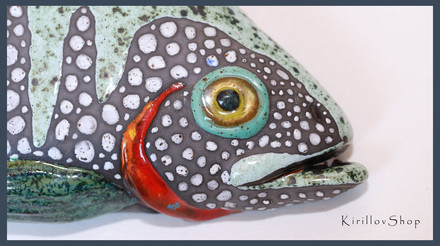 Handmade Ceramic Fish Vase: Wall Decor Hanging Planter