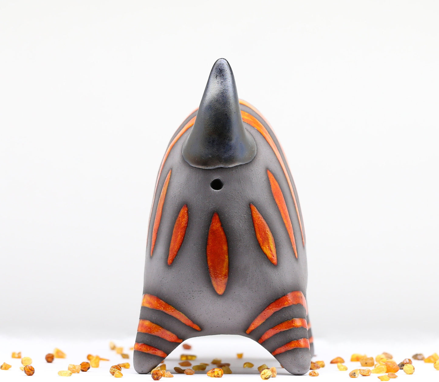 Handmade Ceramic Orange Tabby Cat Sculpture