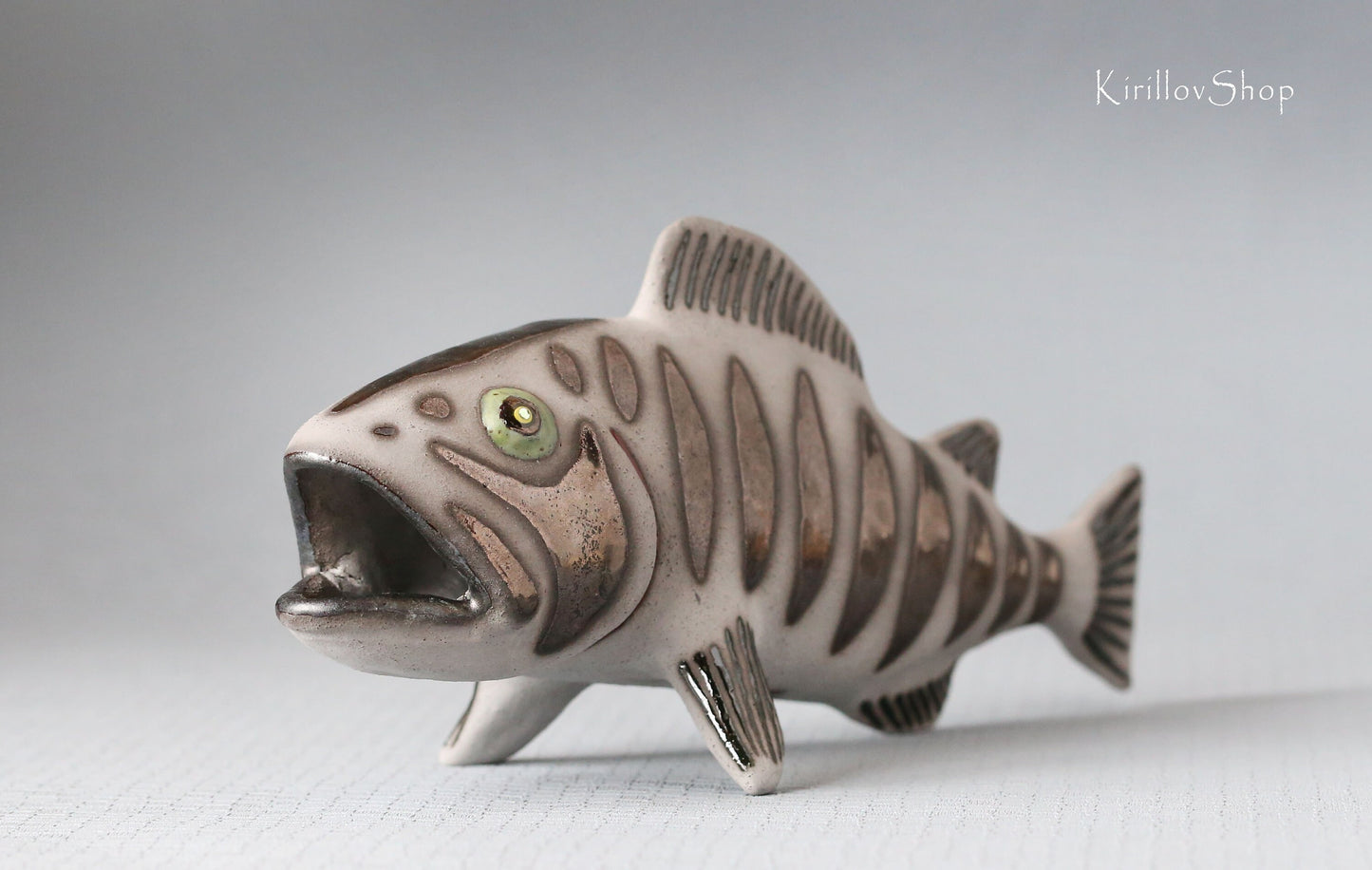 Fish Art Sculpture Ceramic Modern Figurine Table Sculpture Handmade Unique Gift MADE TO ORDER