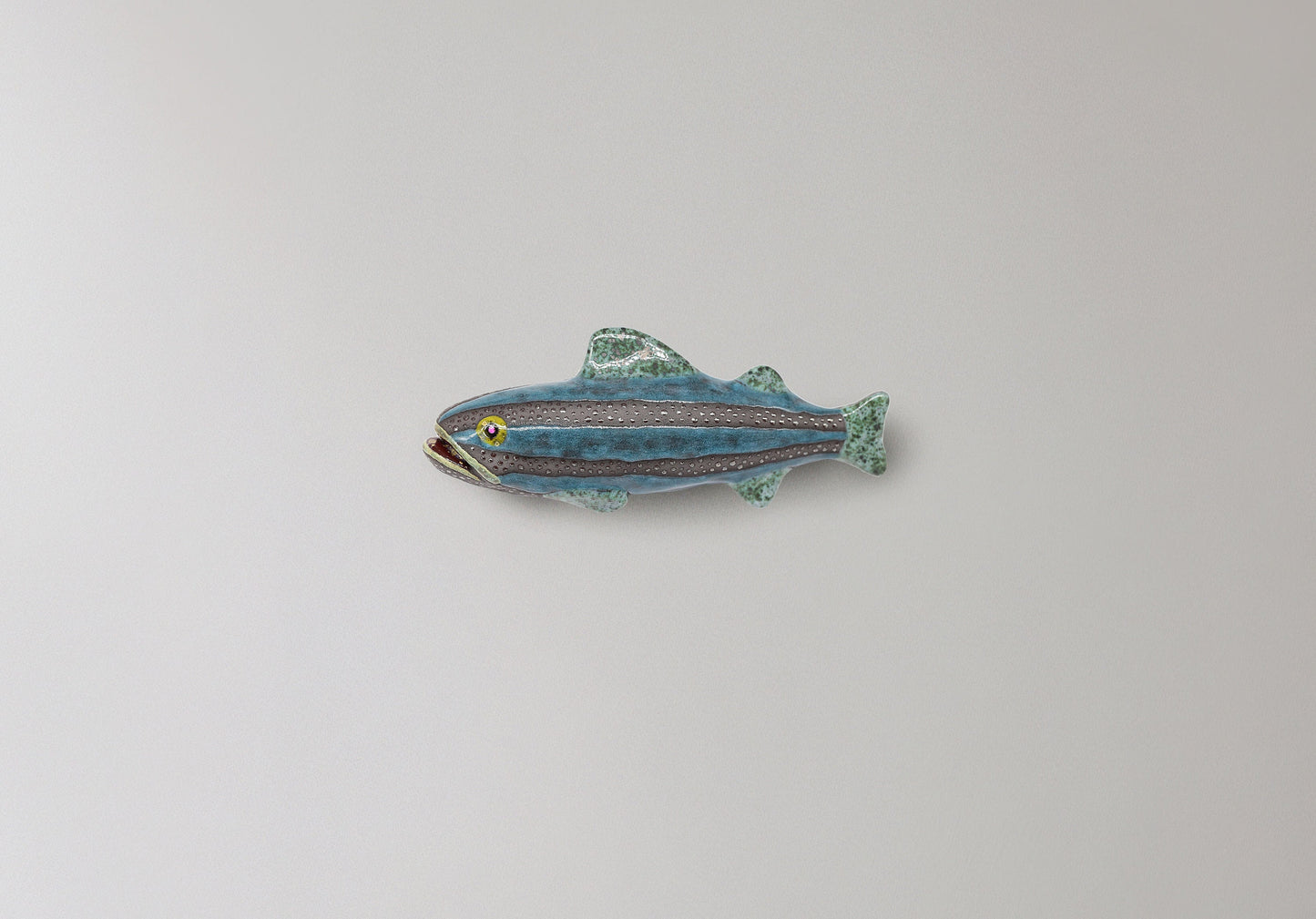 Handmade Ceramic Fish Wall Hanging: 3D Sculpture Art