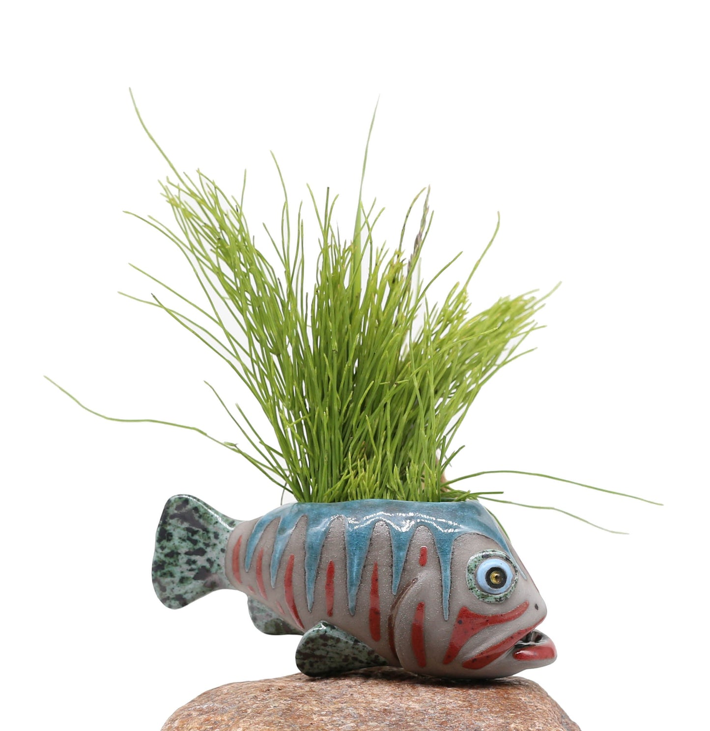 Creative Ceramic Fish Wall Hanging, Handmade Vase Art, Made to order