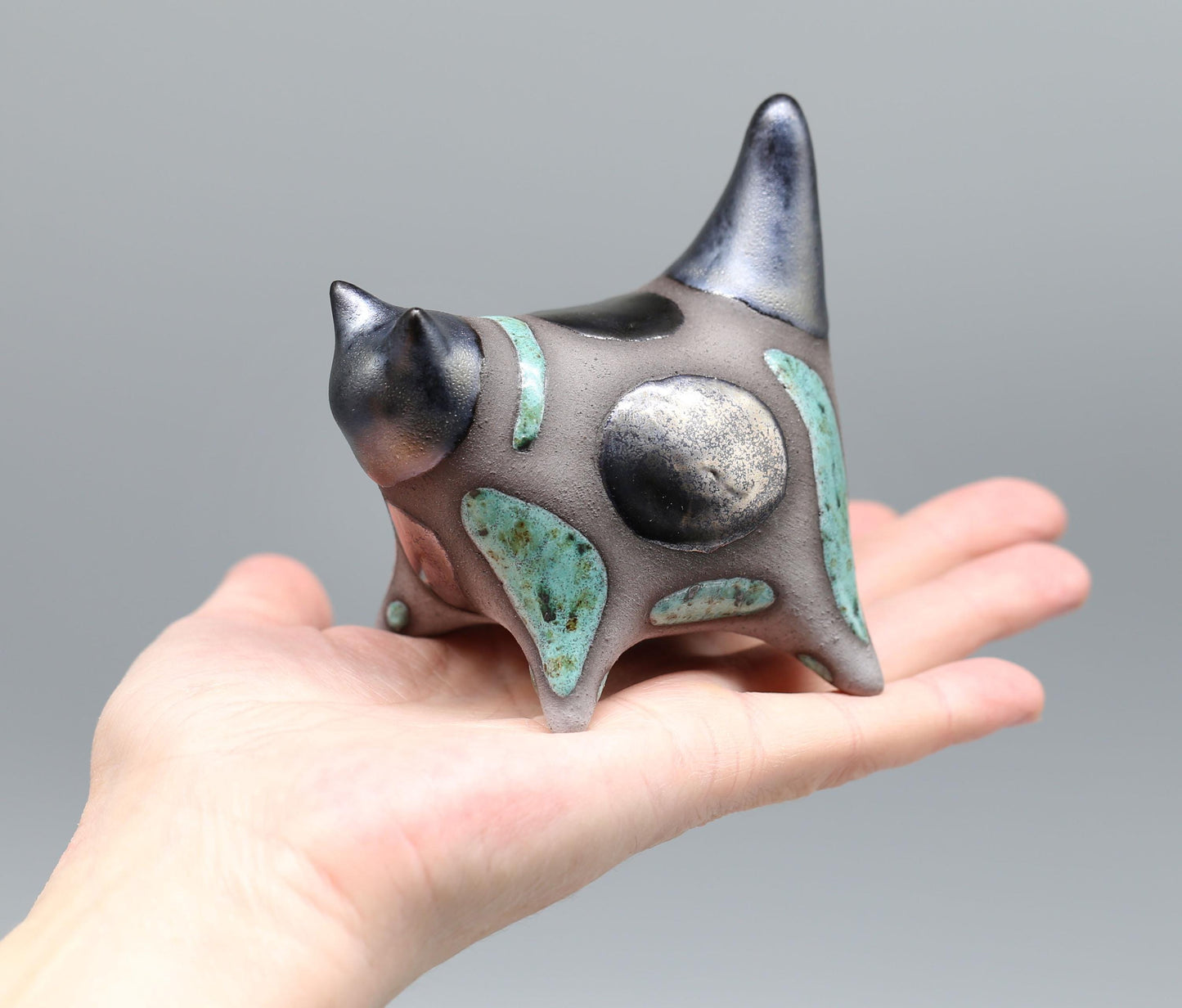 Handmade Ceramic Kitten Figurine