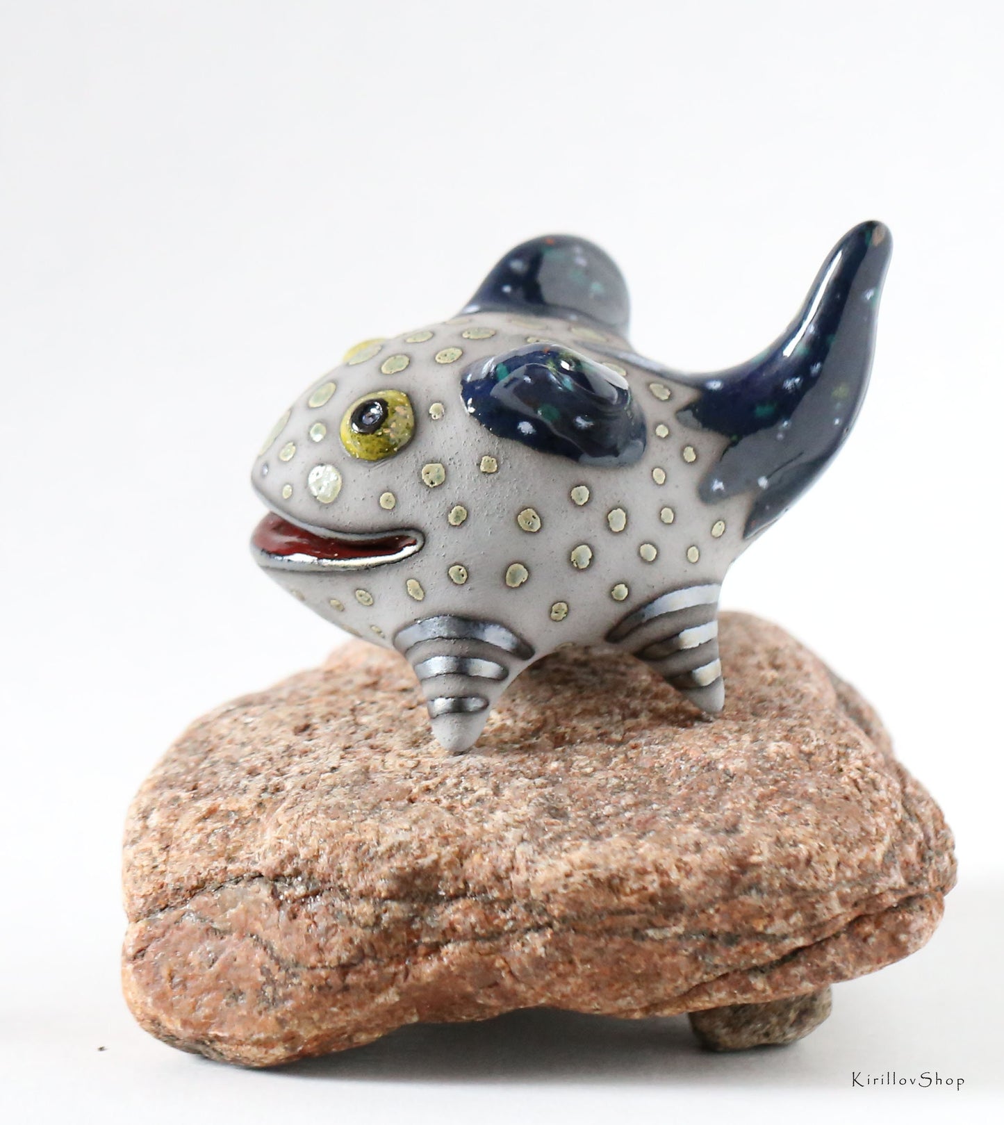 Ceramic Fantasy Creature Figurine – Handmade Clay Sculpture, Unique Whimsical Pottery Art by Valery Kirillov - MADE TO ORDER