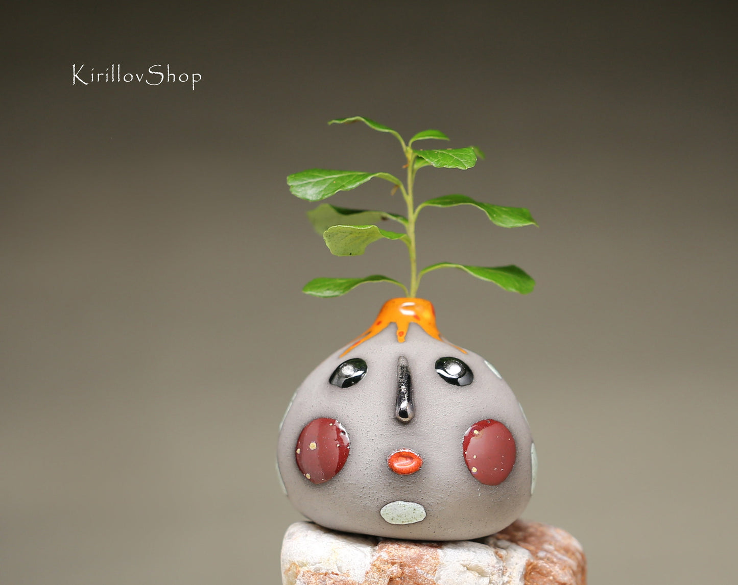 Handmade Miniature Ceramic Vase – Dry Flower Decor