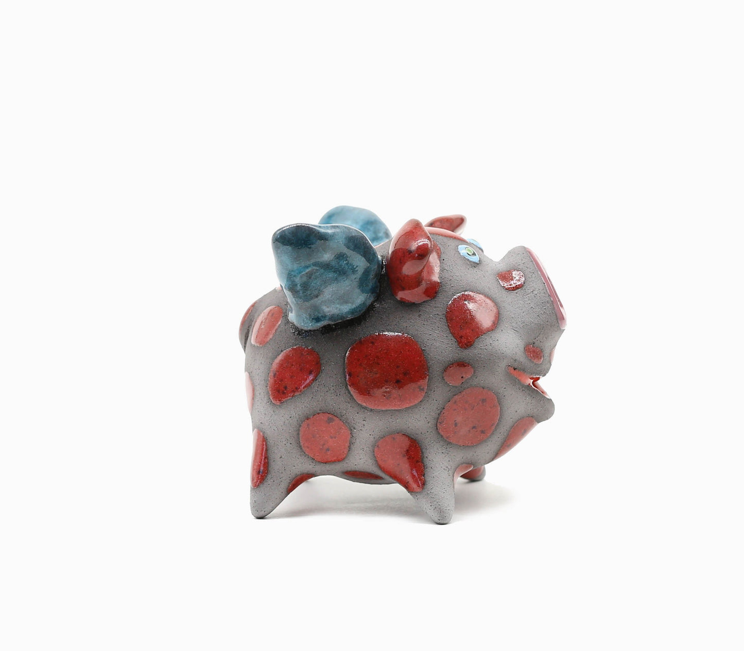 Handmade Ceramic Flying Pig Figurine