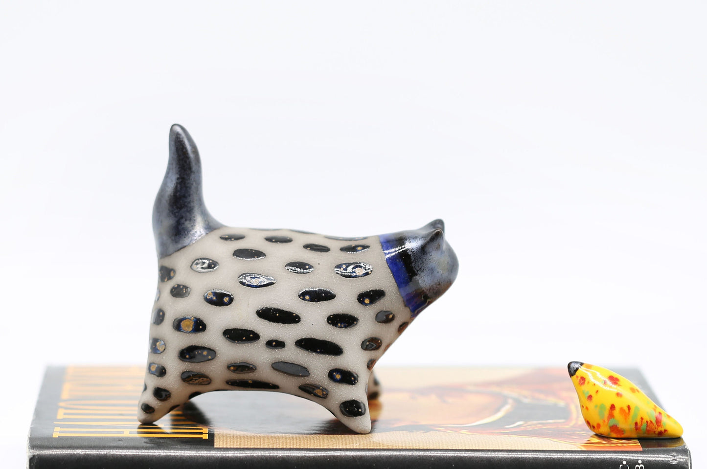 Ceramic Cat Sculpture, Modern Figurine for Home Decoration or as a Gift for Cat lovers, Handmade Art, Black Cat Figurine, MADE TO ORDER
