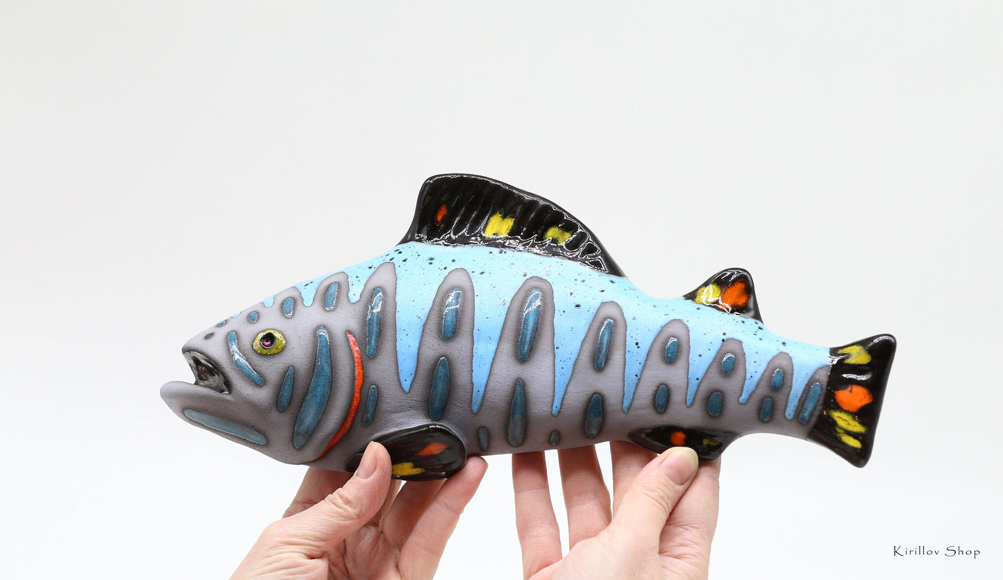Custom Clay Fish Sculpture – Handmade and Unique
