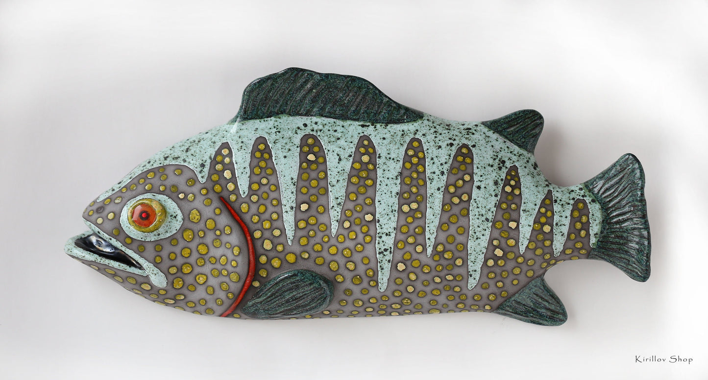 Ceramic Fish Wall Decor, Handmade Art, Fisherman Gift, Home Decor, MADE TO ORDER