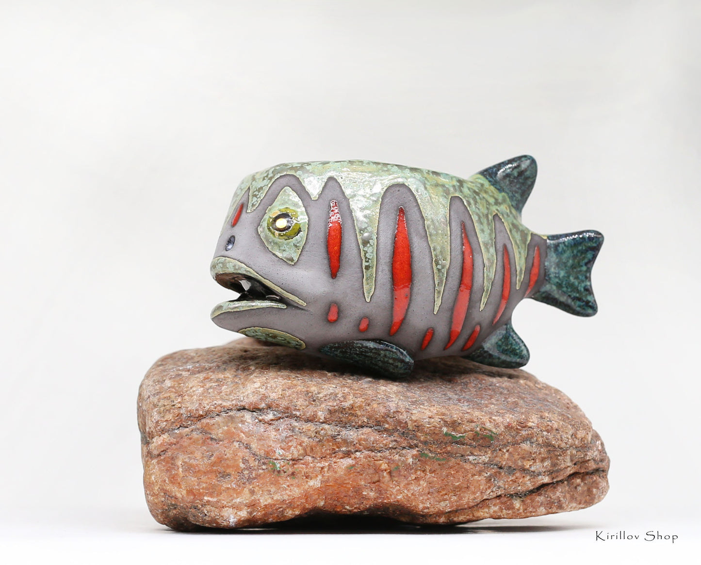 Handmade Ceramic Fish Vase: Wall Mountable Home Decor