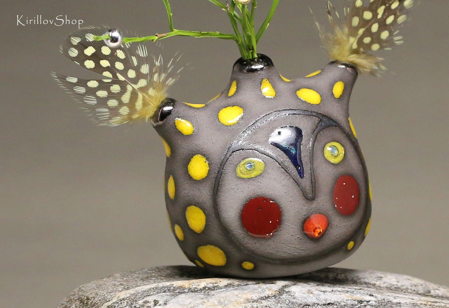 Handmade Small Ceramic Vase – Dry Flower Decor