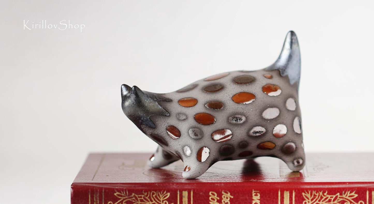 Cat Sculpture Small Ceramic Figurine Handmade  Table Decoration Unique Gift MADE TO ORDER