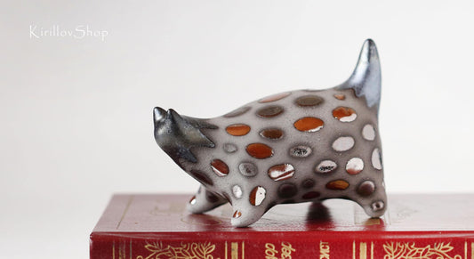 Cat Sculpture Small Ceramic Figurine Handmade  Table Decoration Unique Gift MADE TO ORDER