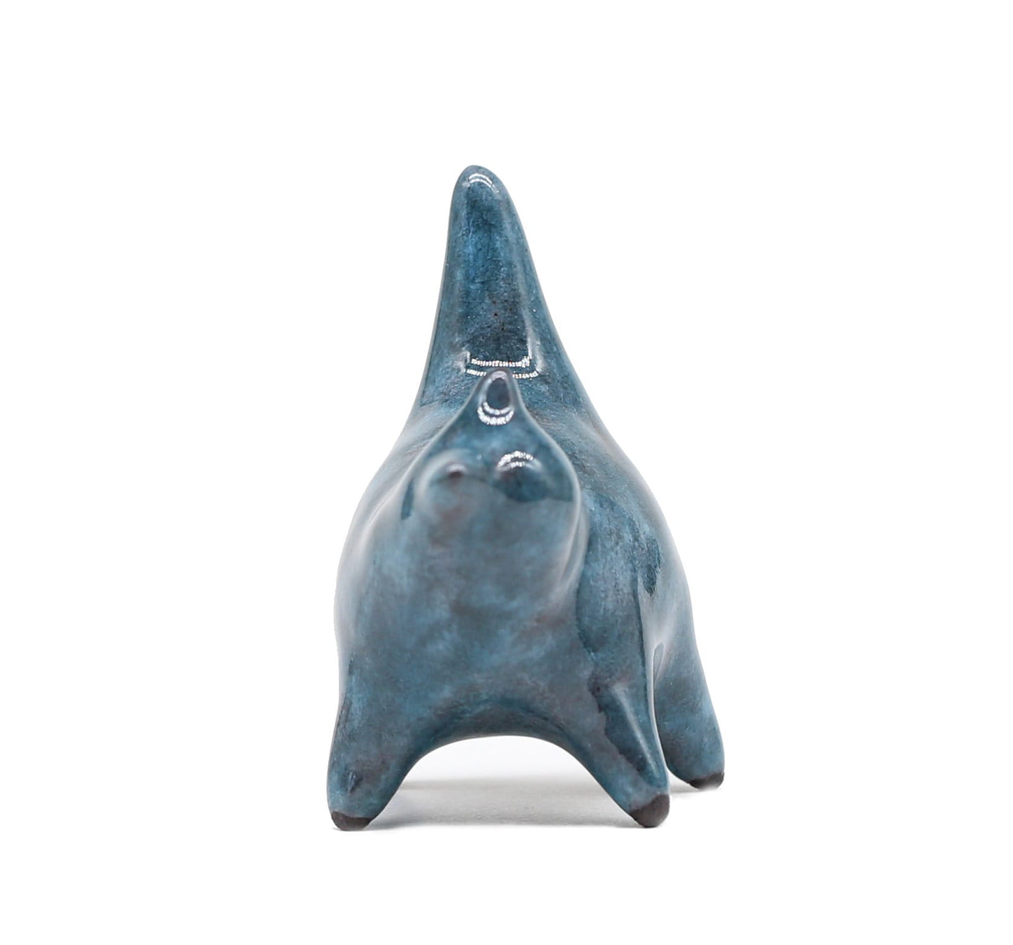 Handmade Ceramic Round Cat Figurine
