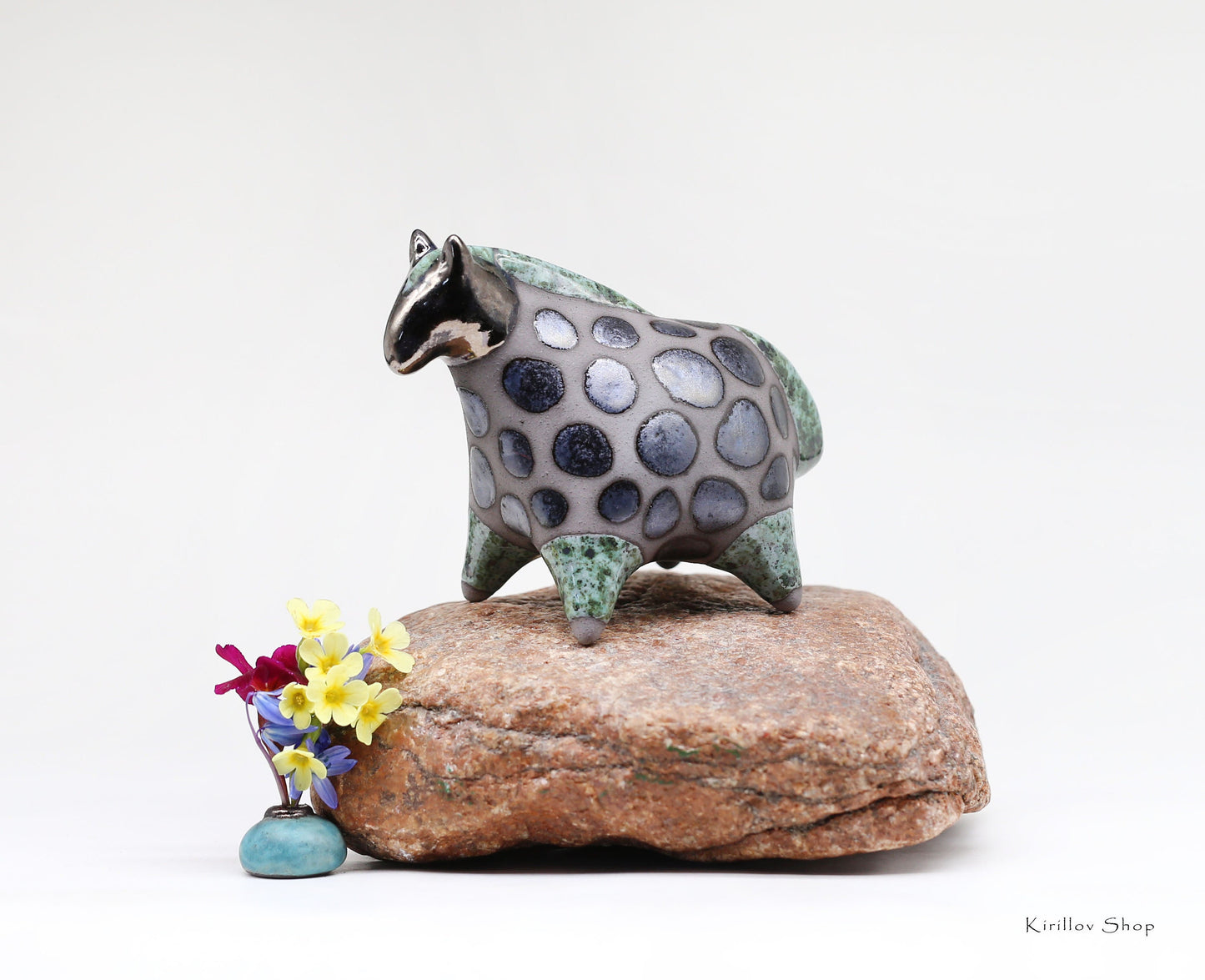 Ceramic Horse figurine Handmade sculpture Black horse Gift for Horse Lover Decorative figurines Animal statue Artisan ceramic MADE TO ORDER