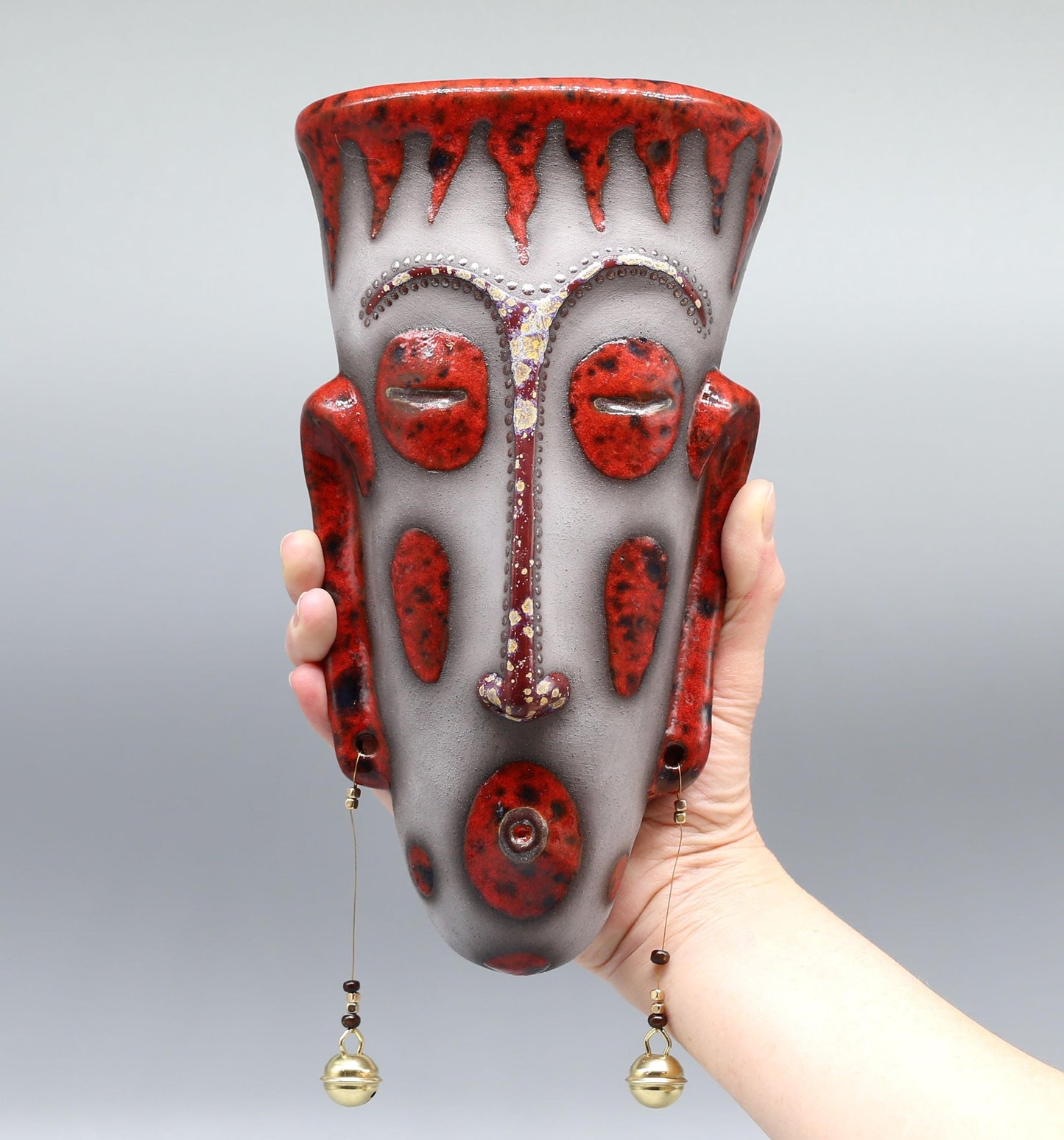 Handmade Ceramic Wall Vase – Unique Face Sculpture