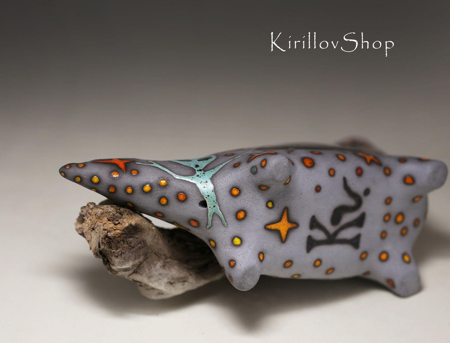 Ceramic sculpture Dinosaur, Interior decor,  Handmade Dragon, Hand painted figure, Ufo, Fantasy sculpture, Clay Art, MADE TO ORDER
