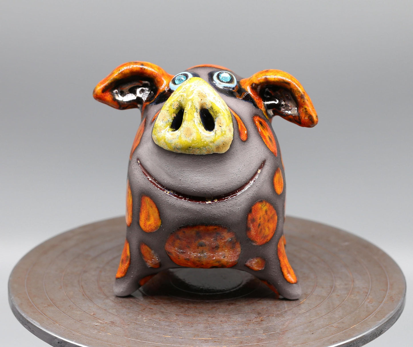 Handmade Ceramic Pig Figurine – Clay Sculpture – Pottery Animal Decor – Cute Piglet Gift – Rustic Farmhouse Decor – Artisan Ceramic Art
