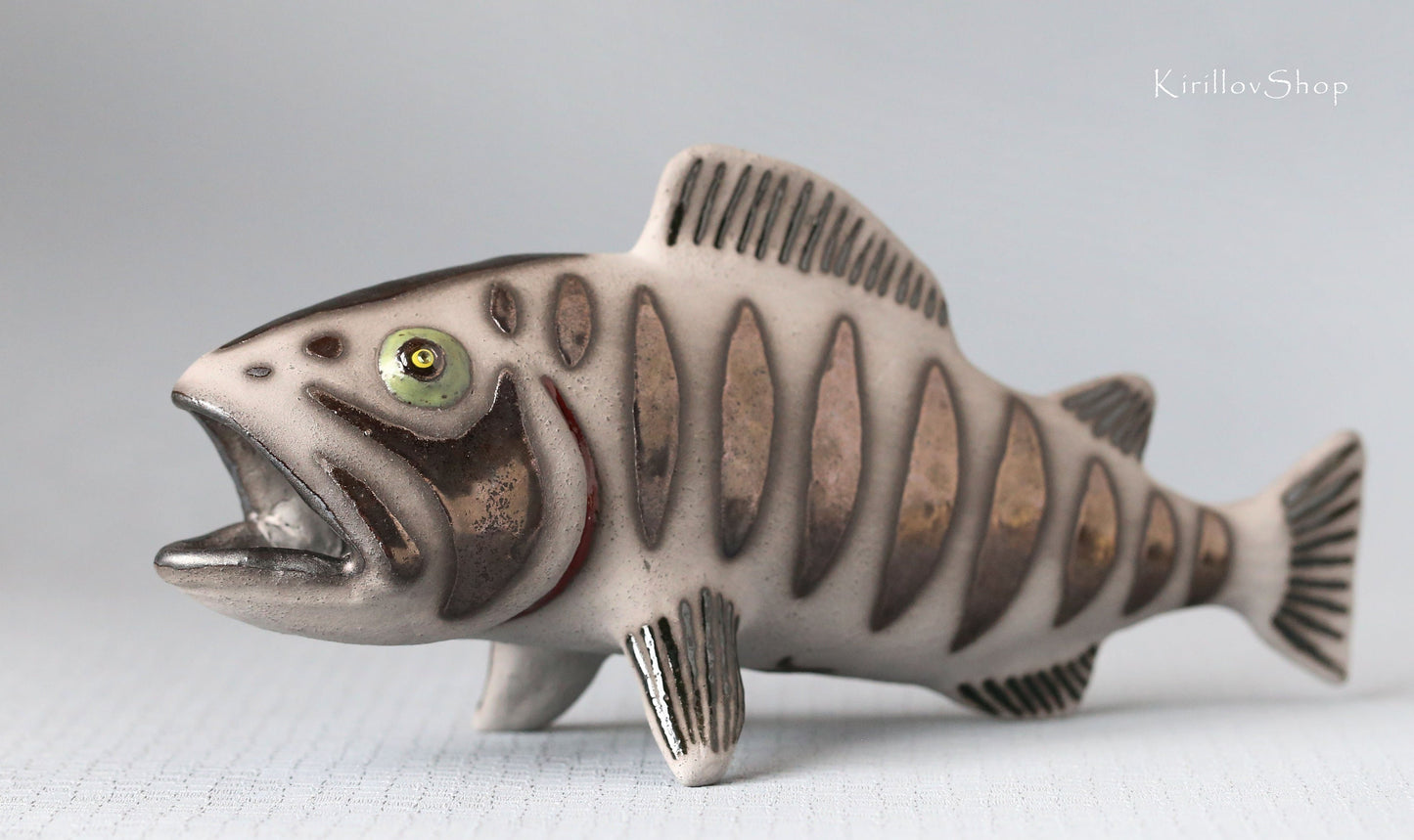 Fish Art Sculpture Ceramic Modern Figurine Table Sculpture Handmade Unique Gift MADE TO ORDER